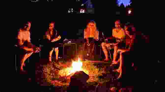 A Group Of People Sitting Around A Bonfire At Night 20 Minutes Around The Bonfire (20 Minute 7)