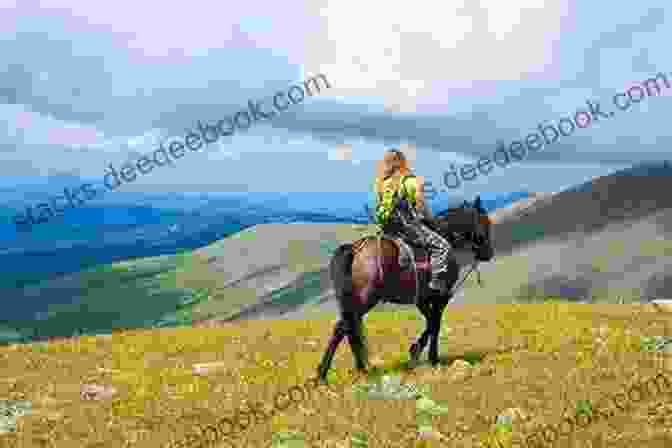 A Mountain Man And Woman Ride Horseback Through A Mountain Meadow Loving The Mountain Man (Love At Last 3)