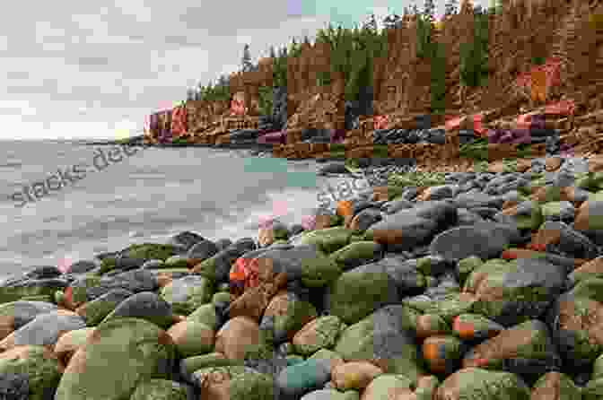 A Panoramic View Of The Maine Coastline, With Its Rugged Cliffs, Rocky Shores, And Tranquil Waters. A Summer In Maine Tom Poland