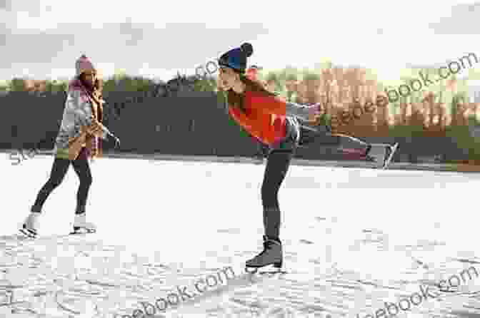 A Woman Ice Skating On A Frozen Lake In Burgundy. Burgundy Winters: In Europe Pranay Patil