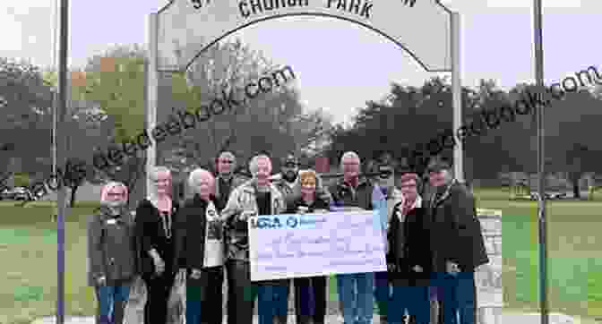 Bluebonnet Community Members Celebrating Their Victory In Preserving Bluebonnet Park. The Bluebonnet Battle Carolyn Brown
