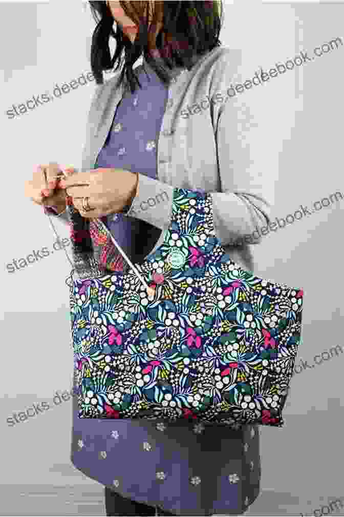 Byron Babbish Sew And Go Tote With Floral Embellishments Sew And Go Totes Byron Babbish
