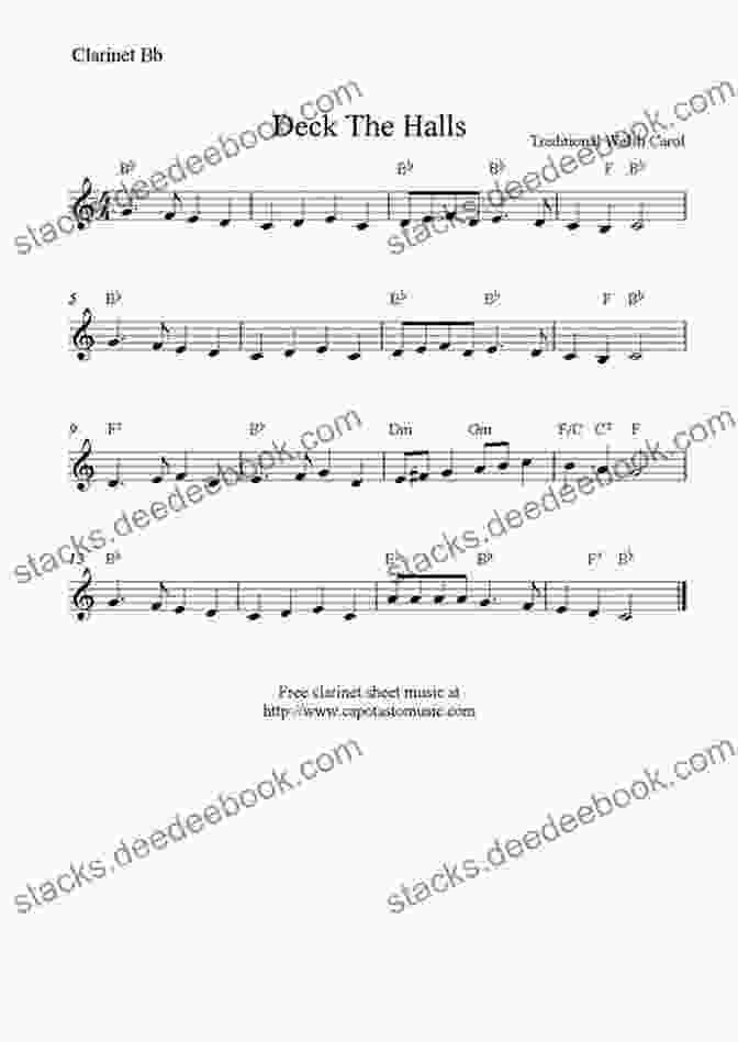 Clarinet Ensemble Sheet Music For Deck The Halls Big Of Christmas Songs For Clarinet
