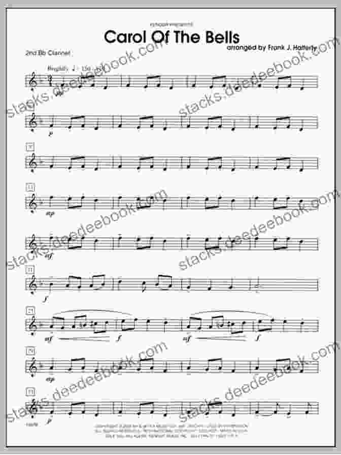 Clarinet Sheet Music For Carol Of The Bells Big Of Christmas Songs For Clarinet