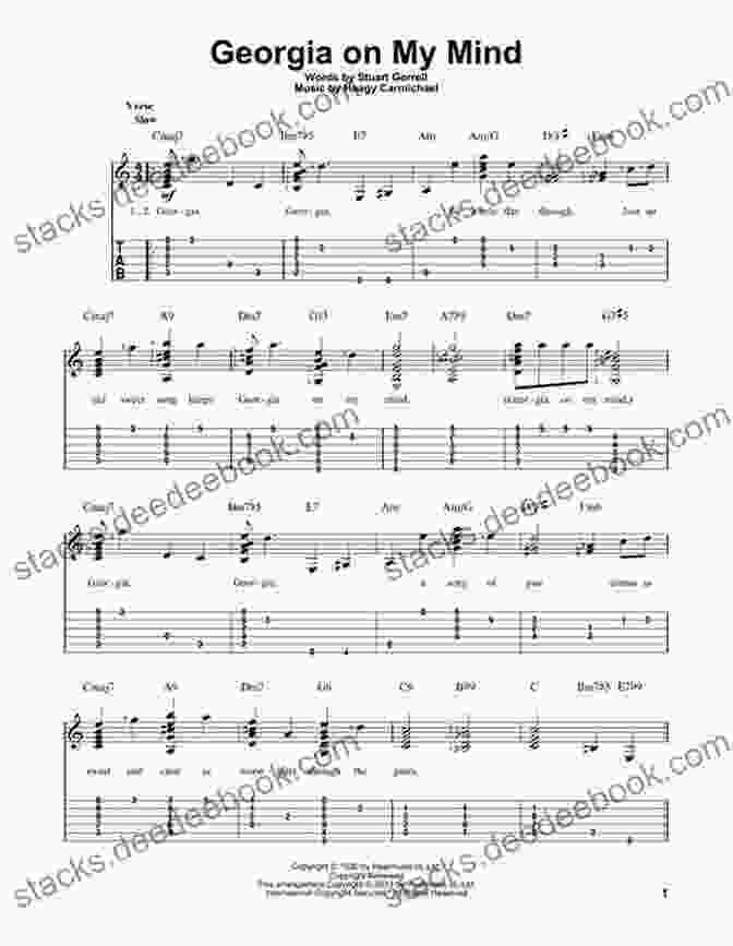 Guitar Tab For 'Georgia On My Mind' Alfred S Easy Guitar Songs Standards Jazz: 50 Easy Classic Hits For Guitar TAB From The Great American Songbook