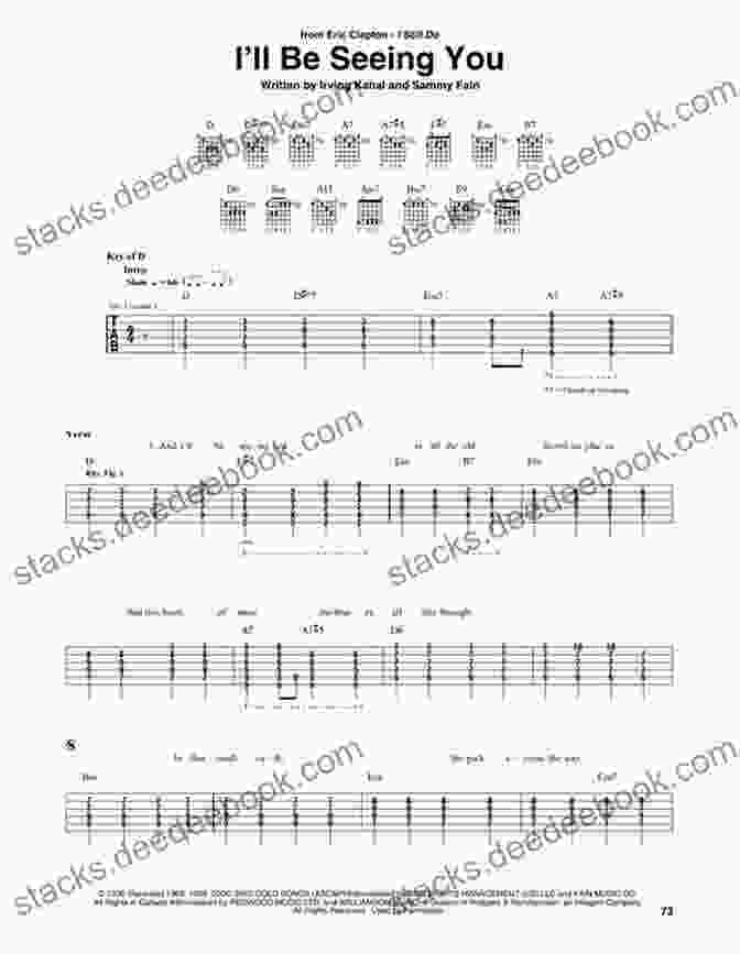 Guitar Tab For 'I'll Be Seeing You' Alfred S Easy Guitar Songs Standards Jazz: 50 Easy Classic Hits For Guitar TAB From The Great American Songbook