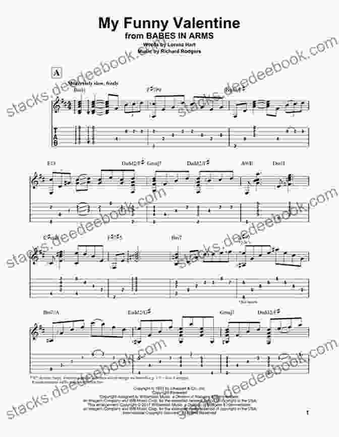 Guitar Tab For 'My Funny Valentine' Alfred S Easy Guitar Songs Standards Jazz: 50 Easy Classic Hits For Guitar TAB From The Great American Songbook