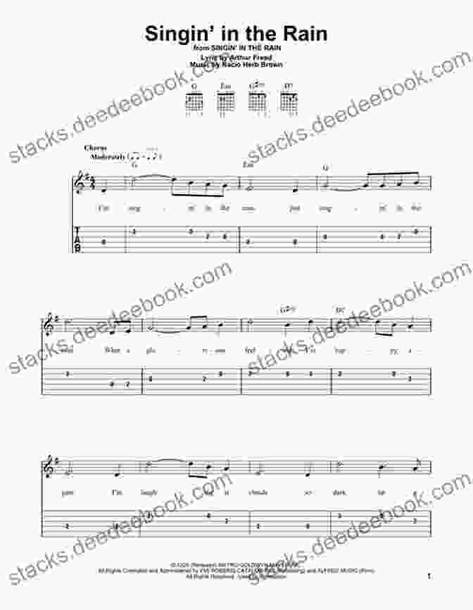 Guitar Tab For 'Singin' In The Rain' Alfred S Easy Guitar Songs Standards Jazz: 50 Easy Classic Hits For Guitar TAB From The Great American Songbook