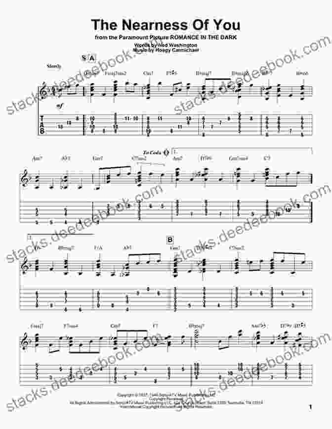 Guitar Tab For 'The Nearness Of You' Alfred S Easy Guitar Songs Standards Jazz: 50 Easy Classic Hits For Guitar TAB From The Great American Songbook