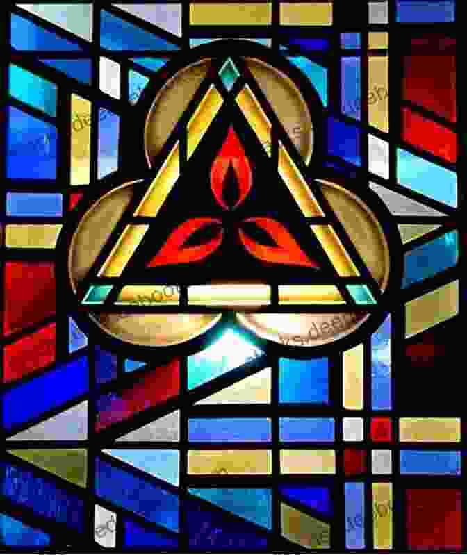 Image Of A Stained Glass Window Depicting The Trinity. Words Of Worship: 30 Devotions Based On Songs And Hymns
