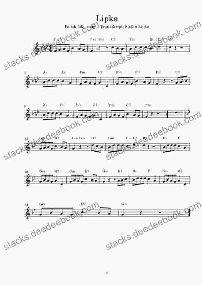 Sheet Music For The Song 'Lipka' The Ten Polish Folk Songs With English Translations Sheet Music For Piano