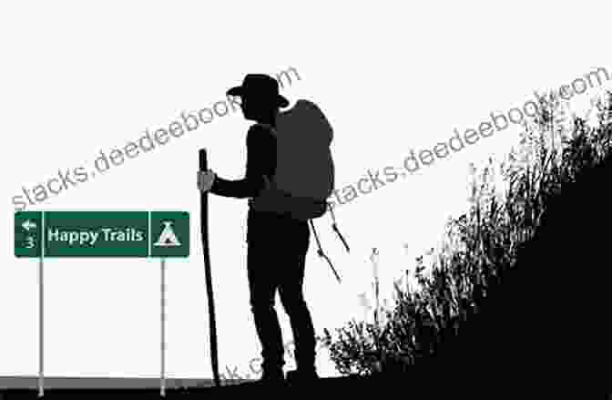 Silhouette Of A Hitchhiker Standing Beside A Road Sign, Representing The Unexpected Encounters Along The Way On The Road To Mr Mineo S