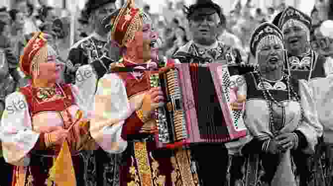 Traditional Russian Folk Musicians Playing Instruments At A Festival Russian Folk Songs: Musical Genres And History